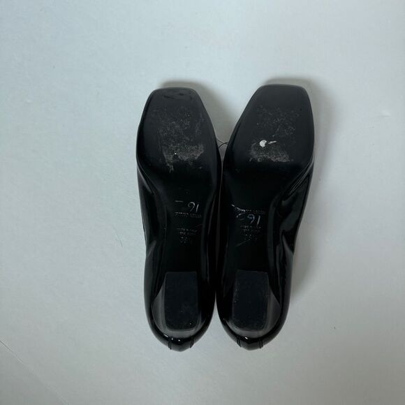 Giorgio Armani Black Block Heel Patent Leather Mules Size 8/38.5 NWOB - Picture 5 of 8